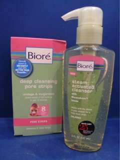 NEW BIORE PORE STRIPS & STEAM ACTIVATED CLEANSER SAVE  