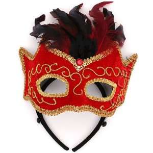  Elegant Red Mardi Gras Mask 