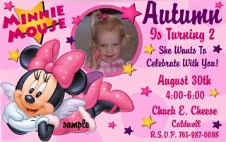 MINNIE & MICKEY MOUSE CLUBHOUSE Birthday Invitations  