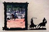 Team Roping Horse Calf Picture Frame 5x7 V  