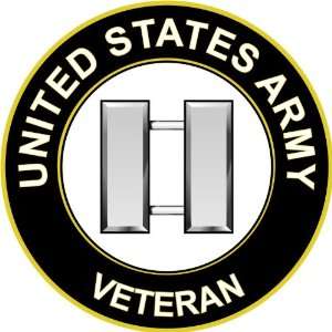  US Army Veteran Captain Decal Sticker 3.8 6 Pack 
