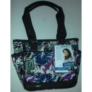   Carrier and Accessory Pouch   Purple, Green, Blue, Brown Flower Design