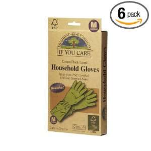 If You Care Medium Cotton Flock Lined Household Gloves, 1 Pair (Pack 