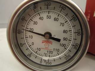 Winters TBM Bi Metal Thermometer   3 Dial / 1/2npt / 6 Stem   New 
