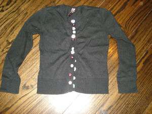 Girls Ivy and Moon black Cardigan Sweater Size Small  