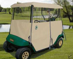 Drivable 2 Person Golf Car Cart Cover Enclosure Black  