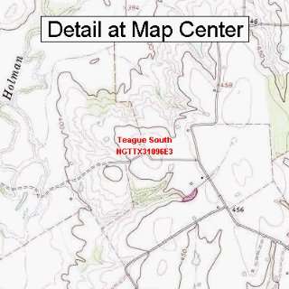 USGS Topographic Quadrangle Map   Teague South, Texas (Folded 