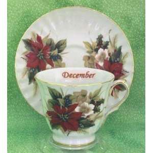  December Tea Cup and Saucer