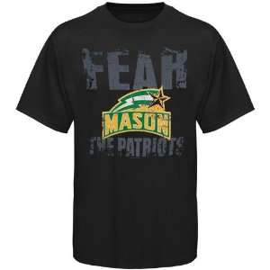 NCAA George Mason Patriots Black Fear T shirt  Sports 