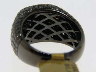 MENS BLACK DIAMONDS SOLITAIRE PINKY RING 7.67 CT  