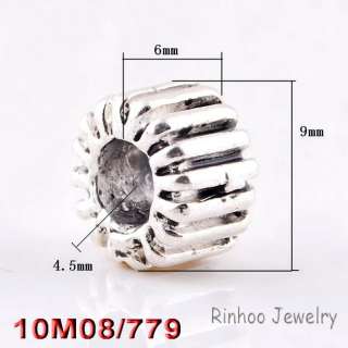 50X Tibetan silver Beads fit bracelet 9*6mm 28909_01  