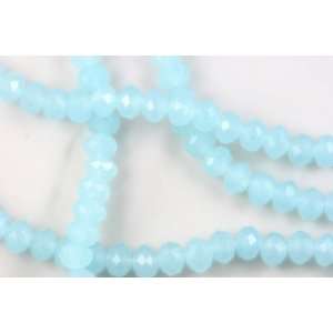  Chinese Crystal Glass Beads Faceted Rondelle 10mm Aqua 