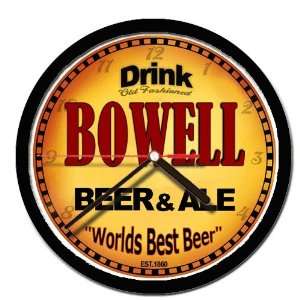  BOWELL beer and ale cerveza wall clock 