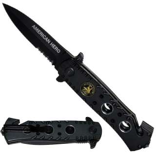 MINI Black K 9 Tactical Spring Assisted Folding Knife  