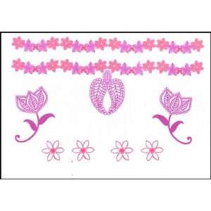  Pink Flower Designs Temporaray Tattoo Toys & Games