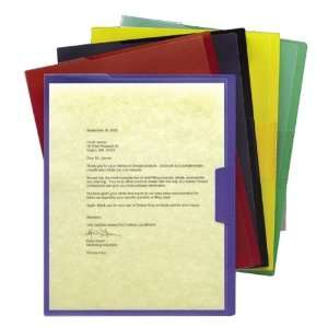 Poly Project Jacket,Letter   8.5 x 11   5 / Pack   Red, Blue, Green 