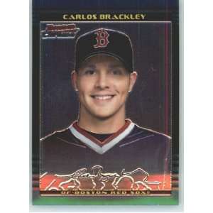  2002 Bowman Chrome #312 Carlos Brackley SP RC   Boston Red 