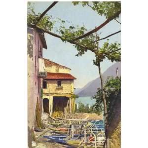   Postcard View of Gandria on Lake Lugano Switzerland 