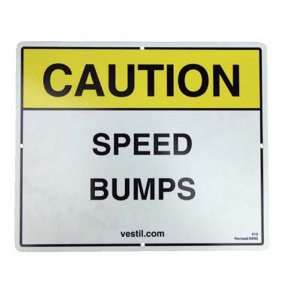 IHS SBS 1012 Reflective Speed Bump Sign, Plastic  
