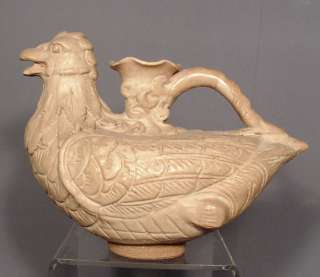 Antique Chinese Tang Dynasty White Glazed Ceramic Ewer  