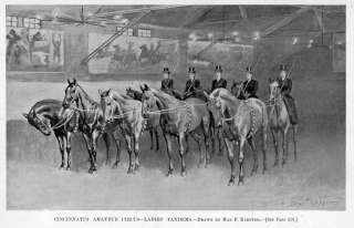 AMATEUR CIRCUS, HORSES, LADIES TANDEMS BY MAX KLEPPER  