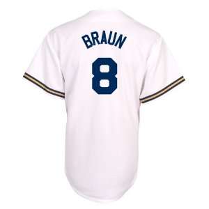  MLB Ryan Braun Milwaukee Brewers Replica Home Jersey 