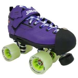 Sure Grip Rebel Derby Rookie Package   Purple Leather Boots with Atom 