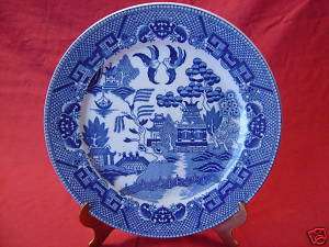 BLUE WILLOW PLATE MADE IN JAPAN 9 3/8  