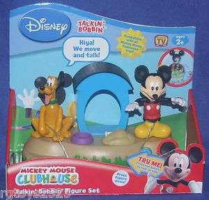 Disney Mickey Mouse Clubhouse Talkin Bobbin Figure Set Pluto New w 