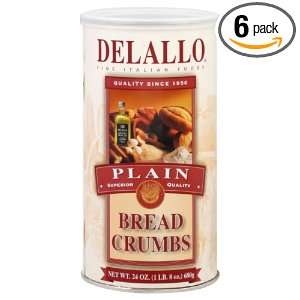 DeLallo Breadcrumbs, Plain, 24 ounces (Pack of6)  Grocery 