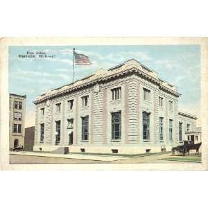   Vintage Postcard Post Office   Muskegon Michigan 