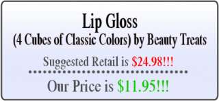Beauty Treats Lip Gloss (4 Cubes of different colors)  