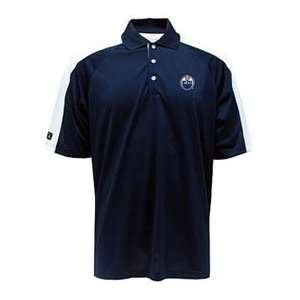  Antigua Edmonton Oilers Force Polo Shirt   Edm Oilers Navy 