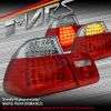 Clear Red LED TailLight for BMW 3 Series E46 4D Sedan 98 01