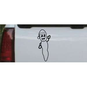 Mr. Hanky Cartoons Car Window Wall Laptop Decal Sticker    Black 12in 