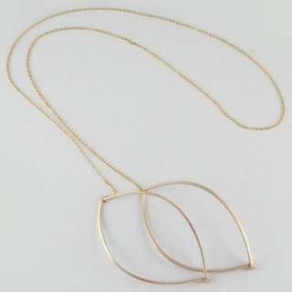 By Boe Double Drop Leaf Lariat Necklace14K Gold Filled  