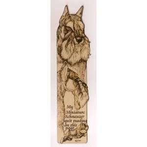    Minature Schnauzer Laser Engraved Dog Bookmark