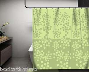 NEW Flower Bomb Shower Curtain by EM in Green 17686  