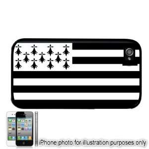  Brittany Bretagne Flag Apple iPhone 4 4S Case Cover Black 