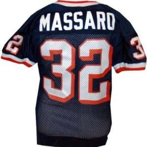  # 32 Massaro Syracuse Game Used Navy Old Football Jersey 