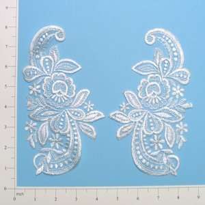  Bridal Wildflower Lace Applique Pack of 2