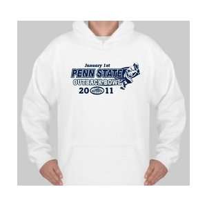 2011 Outback Bowl Penn State Mens Hooded Sweatshirt White 