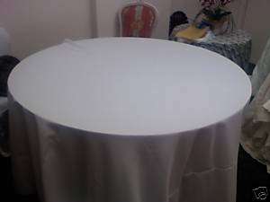 90 INCH ROUND IVORY TABLECLOTH COCKTAIL 4 PC  