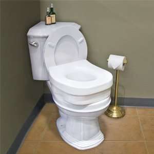  Elevated Toilet Seat   ADA Compliant   White Health 