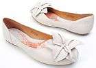 born shoes peony off white leather flats womens size 6 5 expedited 