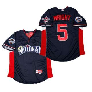 Mets #5 David Wright 2010 National All Star Jersey SzM  