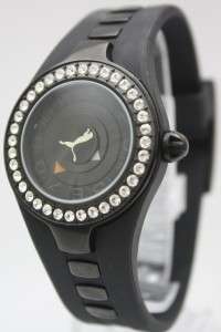New Puma Women Posh PU235750221936 Crystal Black Watch  