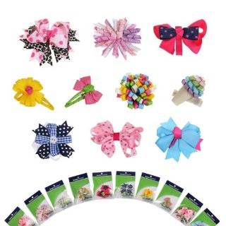  Hair Bow Gift Pack. No Slip Baby, Toddler, or Teen Bow Set 