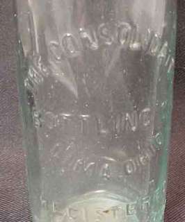 Vintage Consolidated Bottling Co. Lima Ohio Bottle  