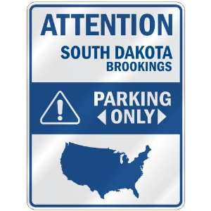  ATTENTION  BROOKINGS PARKING ONLY  PARKING SIGN USA CITY 